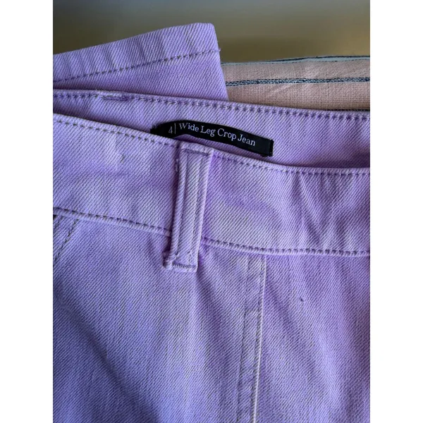 Talbots Lavender Wide Leg Crop Utility Pants High Rise Size 4 NWOT - Image 7