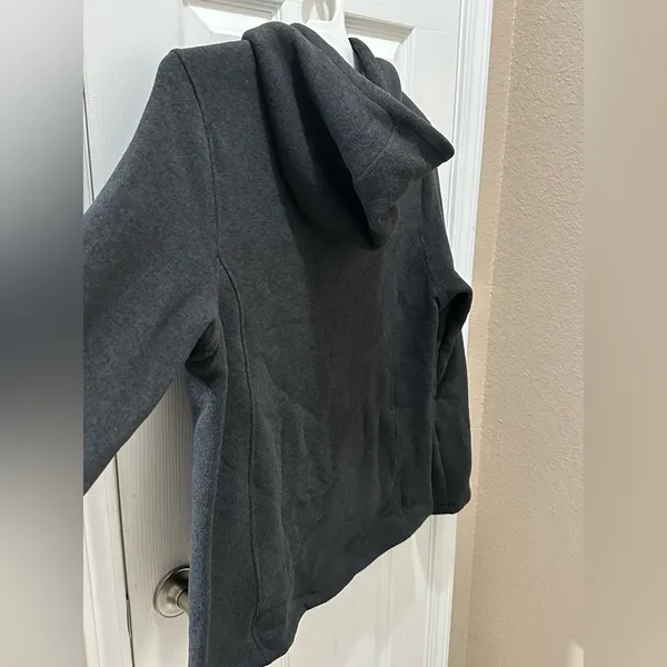 The North Face Womens Jacket Crescent Fleece Hooded Pull Over size XL gray - Image 9
