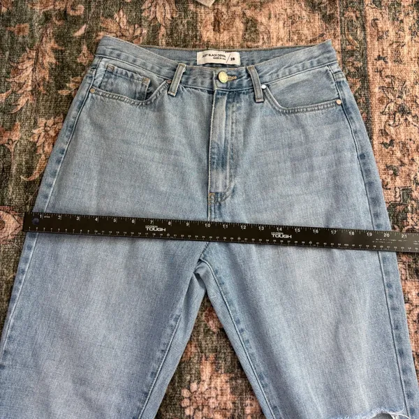 Just Black‎ Denim Straight Leg Jeans Size 28 Distressed Light Wash Made In USA - Image 10