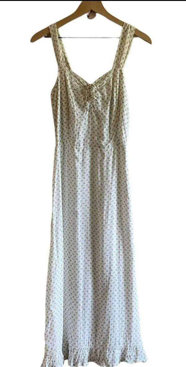 Faithfull the Brand Maeve Midi Dress Carrie Floral Print Brand White 8 - Image 4