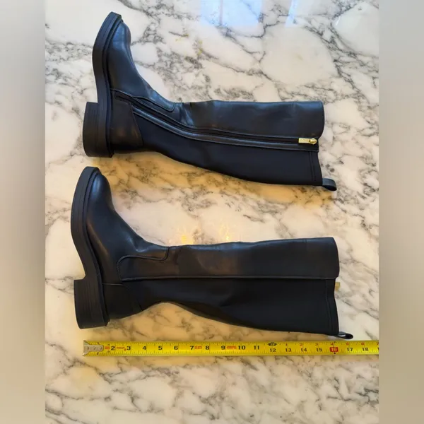 NWT Kenneth Cole Reaction “Anabelle” Women’s Black Calf Tall Riding Boots Sz 5 - Image 9