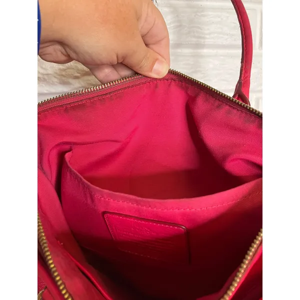 Coach Madison Satchel Bag Womens Medium Pink Good Pebbled‎ Leather Crossbody - Image 10