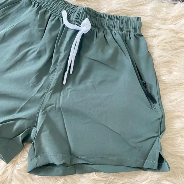 Source Unknown New Dark Green Fashion Running Workout Shorts S - Image 2
