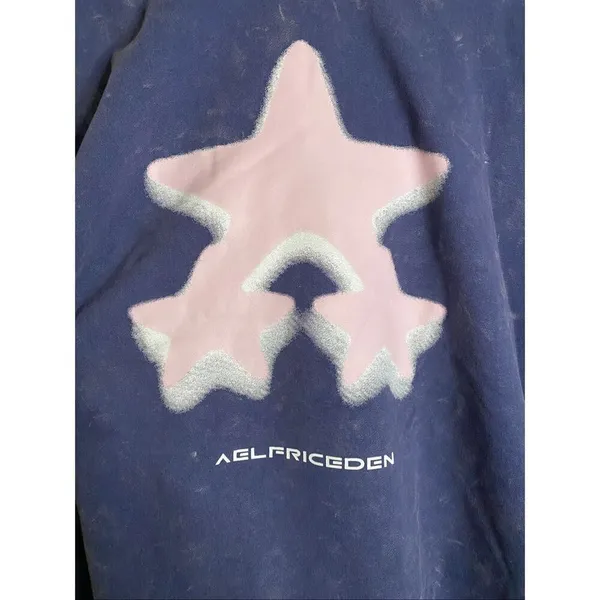 Aelfric Eden Blurring Star Washed Oversized Hoodie With Pockets NWT Large - Image 7