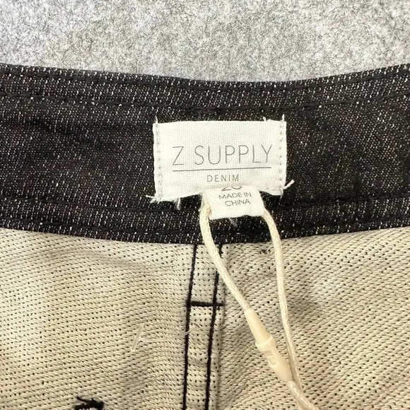 Z Supply Rilynn Wide Leg Trouser Pants Black Sand Denim Women's Size 26 NWT‎ - Image 4