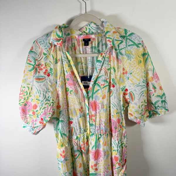 Roller Rabbit x Target Vacation Maxi Dress Tropical Fruit Floral 100% Cotton Med - Image 5