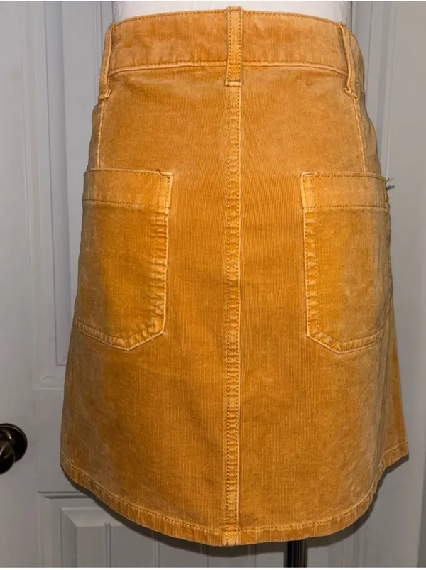 American Eagle Mustard Corduroy Skirt - Image 3