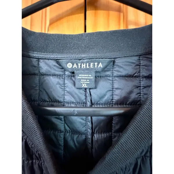 Athleta Grandview PrimaLoft Shell Jacket‎ Womens XL Black Puffer Coat Quilted - Image 6