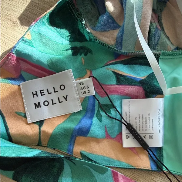 Nwt Hello Molly Tropicana Heart Crop Blue - Image 8