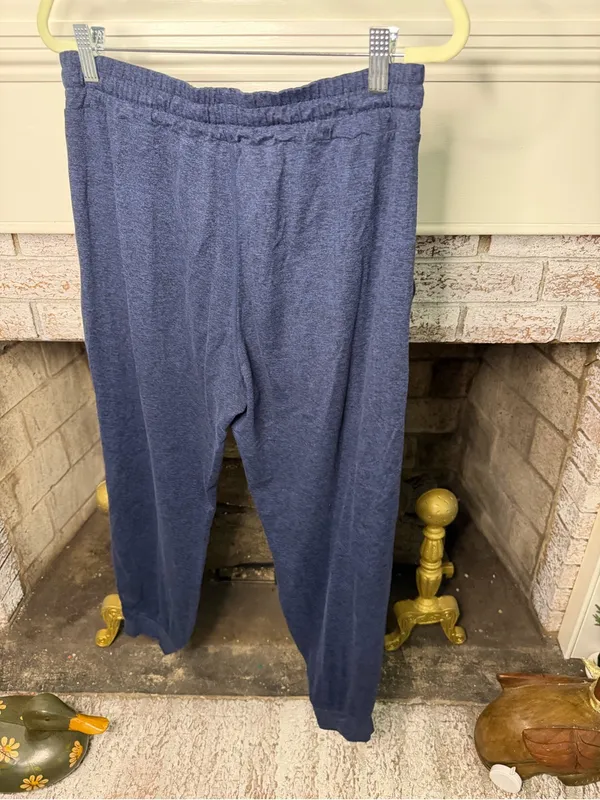 Vuori Performance Jogger Heather Navy Drawstring Athletic Lounge Pants Large - Image 2