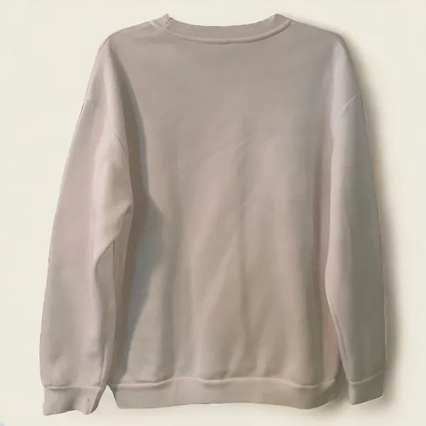 SHEIN Women’s White “New York Brooklyn” Fleece Long Sleeve Pullover Sweatshirt - Image 2