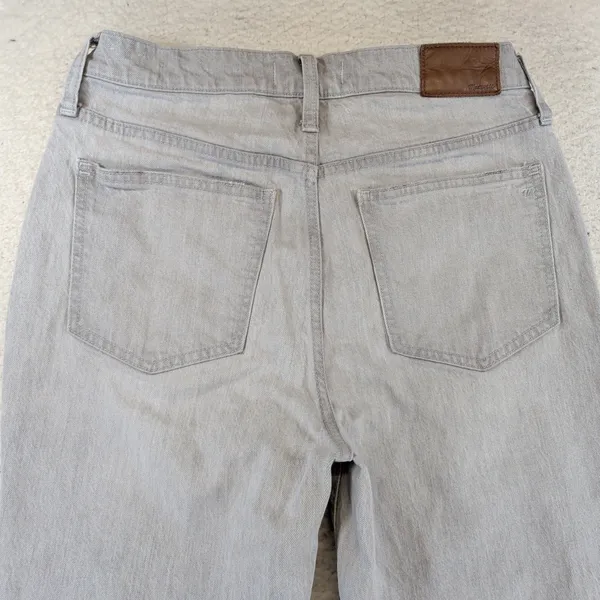 Madewell Slim Demi-Boot High Rise‎ Gray Jeans MC513 Womens 28 Raw Hem Stretch - Image 9