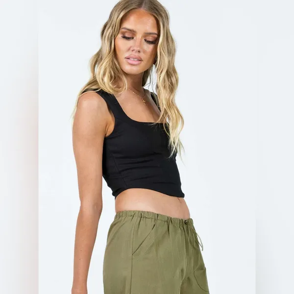 Princess Polly Cannavale Top in Black Size 8 New with tag - Image 2