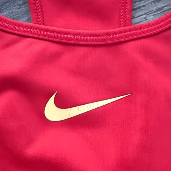 Nike Women's Vibrant Red Sports Bra - Image 3