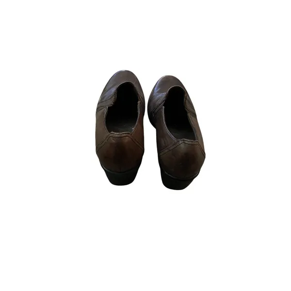 Clarks Partridge Slip On Low Heel Loafers Leather Brown 6M - Image 8