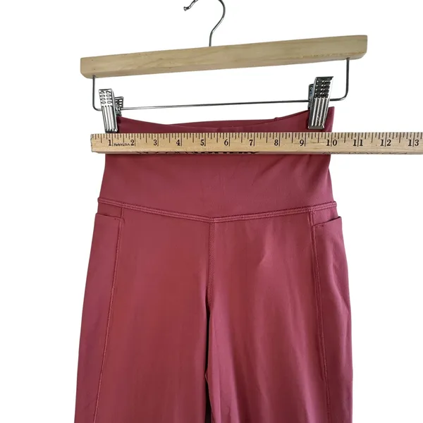 Athleta Transcend Stash Crop Straight Leg Pants XS‎ Womens Berry Rose Mauve Pink - Image 6