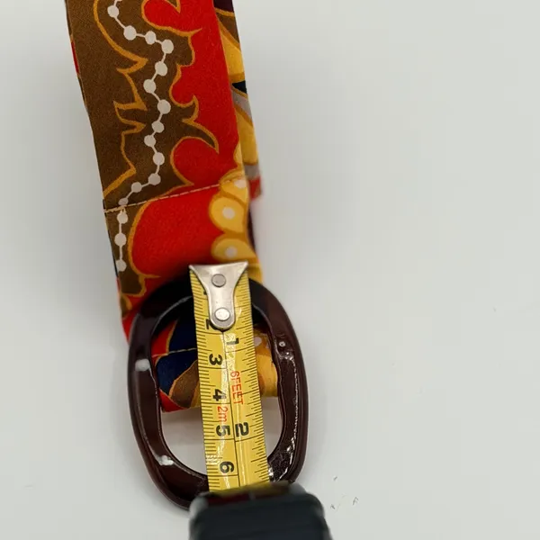 J.Crew Fabric D-Ring Belt Size L Multicolor Paisley Boho Preppy Retro Adjustable - Image 4