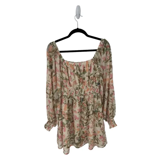 Lost & Wander Wildflowers Mini‎ Dress Neutral Pink Floral S $98 - Image 4