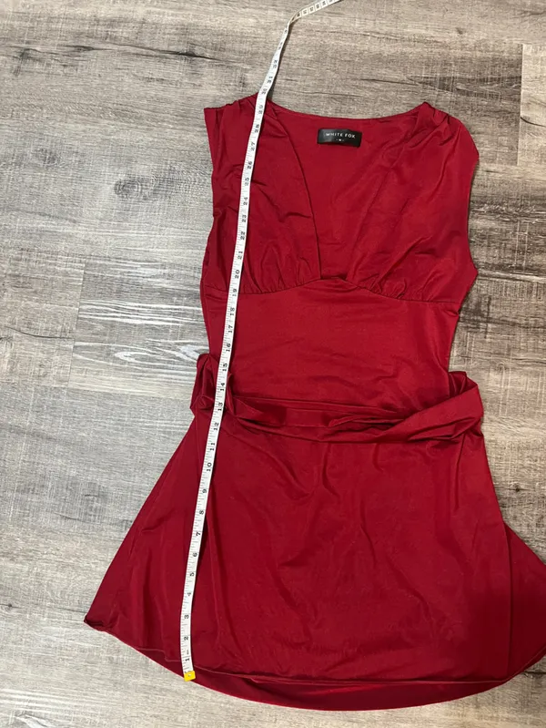 WHITE FOX BOUTIQUE Guest Of Honour Mini Ruched Dress in Red - Image 8