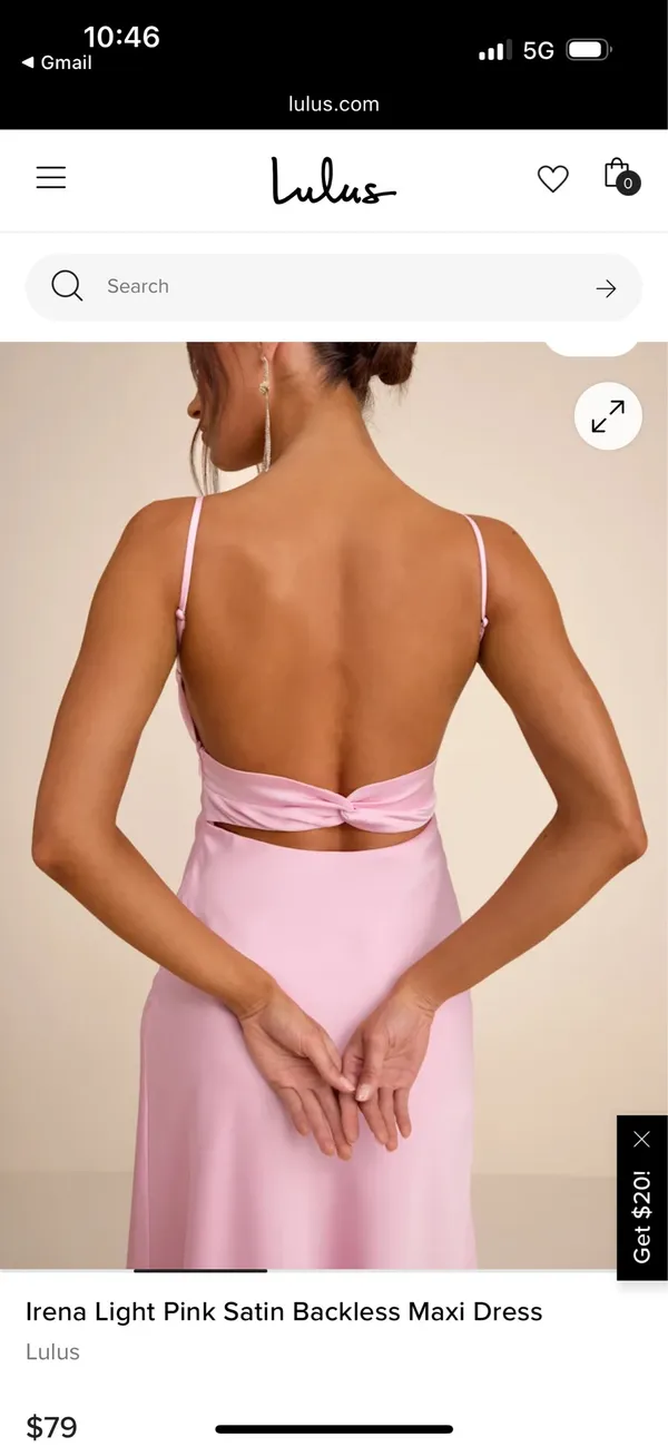 Lulus Irena Light Pink Satin Backless Maxi Dress - Image 4