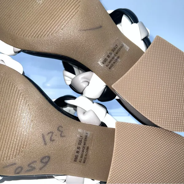 DV by Dolce Vita Sully Black and White Braided Sandals - Image 9