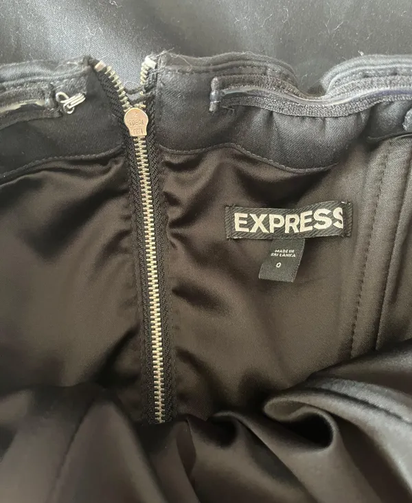 Express Black Strapless Dress - Image 3