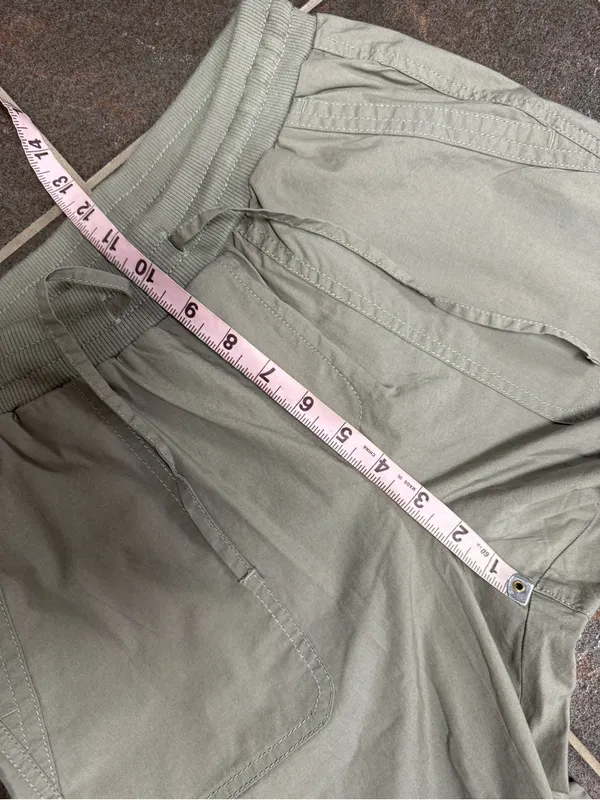 Pact Womens Stretch Poplin Joggers Cotton Blend Pants Shadow Light Green Small - Image 12