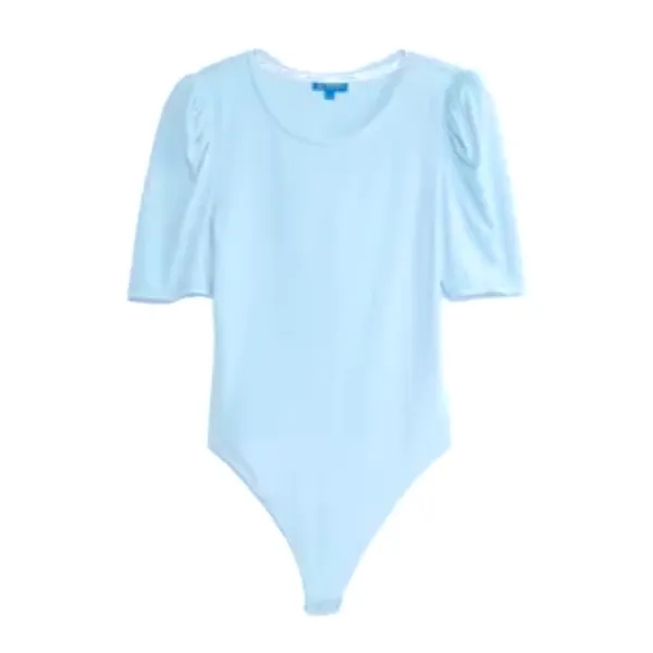 NWT Baby Blue Scoop Neck Bodysuit Size Large Spring Summer Staple Minismalist - Image 3