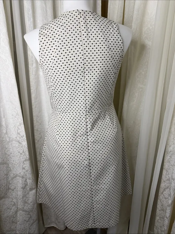 Ann Taylor Cream Polka Dot Midi Dress - Image 5