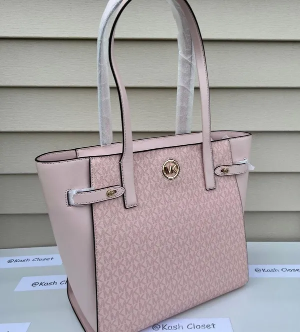 Michael Kors DK Powder Blush Carmen Tote Large Leather Purse - Image 2