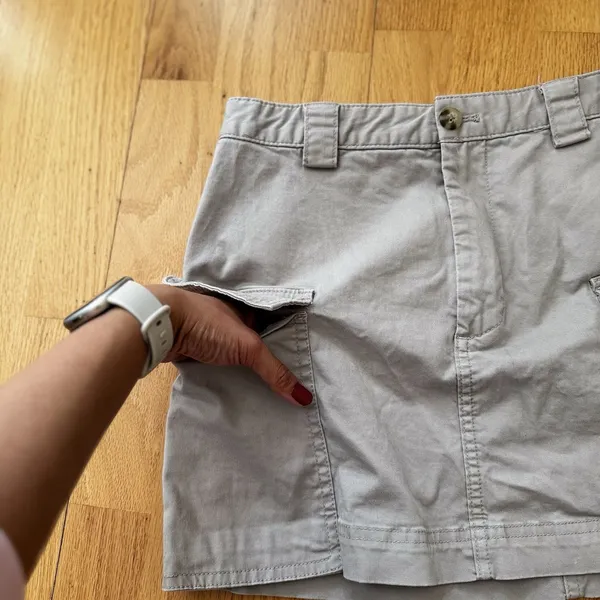 Abercrombie & Fitch Cargo Mini Skirt Beige S EUC Utility Chic Street Preppy Y2K - Image 9