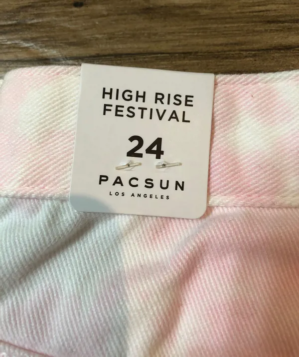 Pink Tie Dye Jean Shorts - Image 3