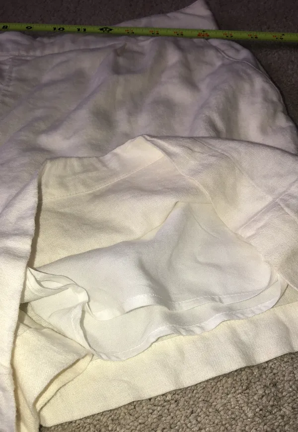Abercrombie Cream Linen Shorts Large - Image 6