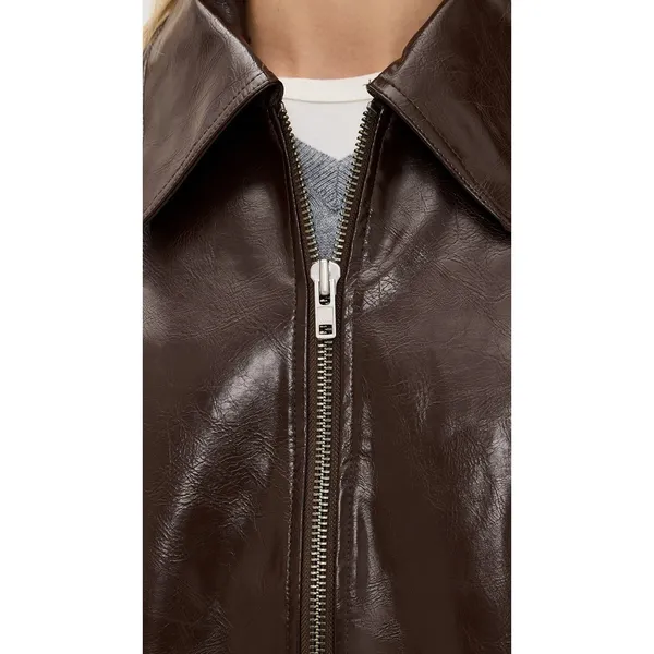Free People Sloane Faux Leather Jacket Size XL - Image 4