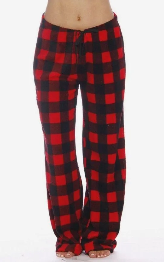 Old Navy Red and Black Plaid Pajama Pants - Image 2