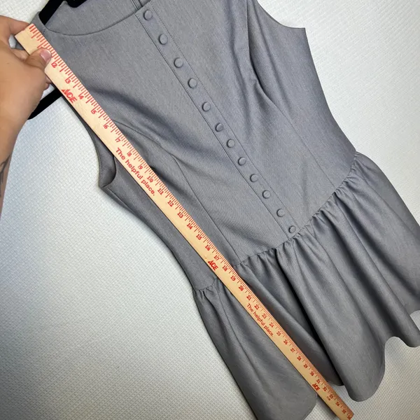 Commense Grey Sleeveless Peplum Mini Dress OA241205019 Medium Business Casual - Image 5