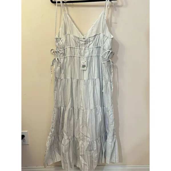 Rails Julia Dress West Seaport Stripe Cotton Midi XL - Image 6