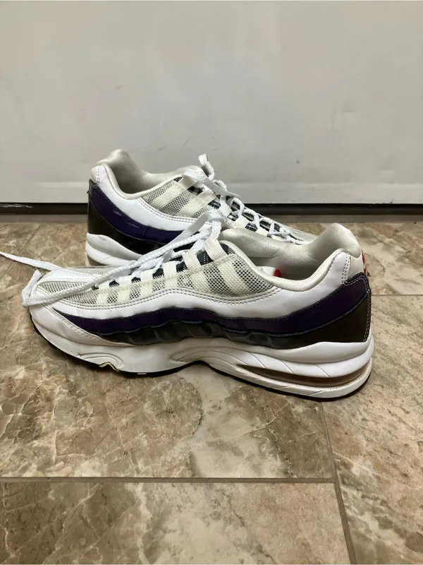 Nike Air Max '95 White/Varsity Red Club Purple Royal 336620-163 Women's SZ 9.5 - Image 5