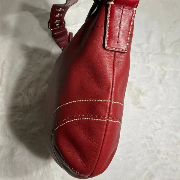 Y2k COACH F10908 Red Solo Hobo Shoulder Bag - Image 9