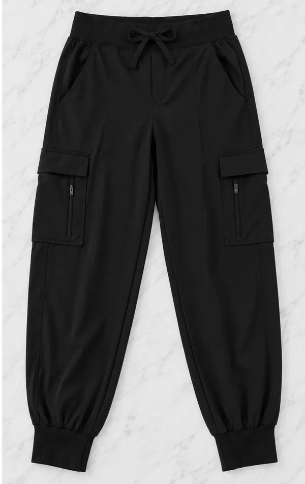 All in Motion black cargo jogger pant medium petite - Image 2