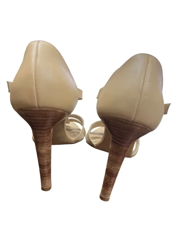 Manolo Blahnik womens italian handmade beige leather 4" heels sz 10/40 SKU 10740 - Image 12