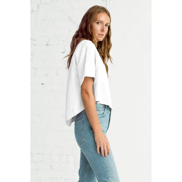 Mabel Frost Tanvi Top Button Up Shirt S Cropped Boxy Oversized Minimalist Spain - Image 2
