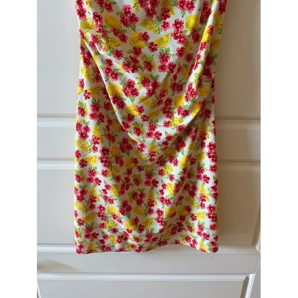 Amy Matto Floral Lemon‎ Print Mini Dress XS Euro Summer Coquette Y2K - Image 7