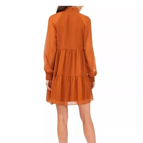 1 State Orange Tiered Dress - Image 2