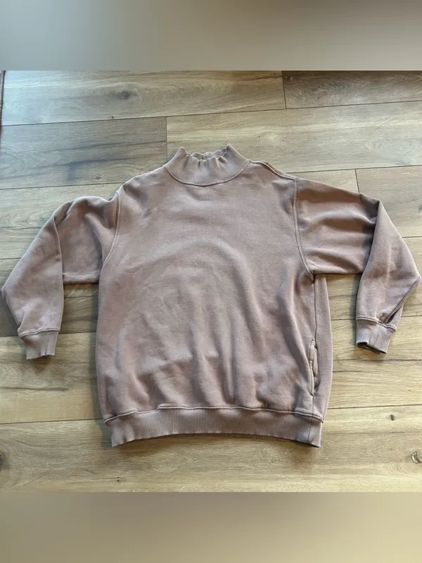OFFLINE By Aerie Cloud Fleece Oversized Mockneck Sweatshirt | Brown - Image 2