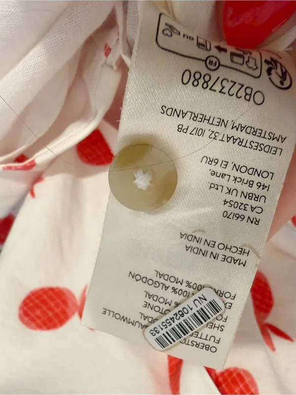 ANTHROPOLOGIE Pineapple Printed V-neck Smocked Waist Midi Dress White size Small - Image 9