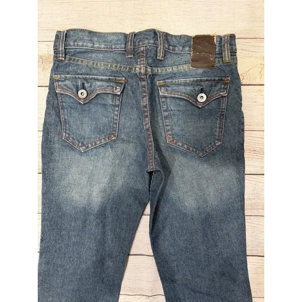 Lucky Brand Blue Mid Rise Flare Regular Length Denim Jeans Women's Size 8/29 - Image 4
