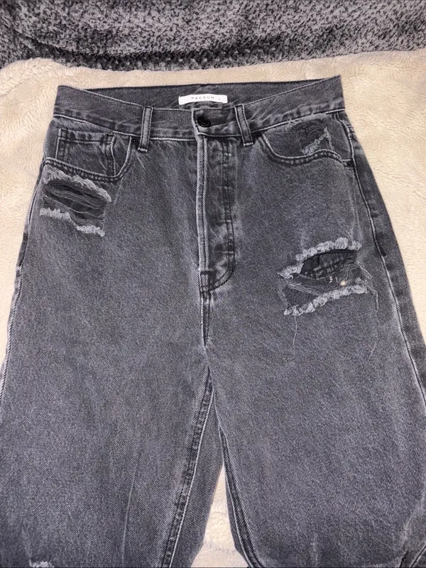 PacSun Women's Ultra High Rise Slim Distressed Jeans, Size 27 - Image 2