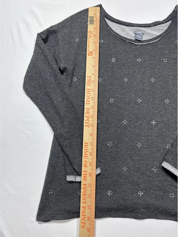 Cozy Charcoal Gray Aerie Long Sleeve Sweater - Size Small - Image 3