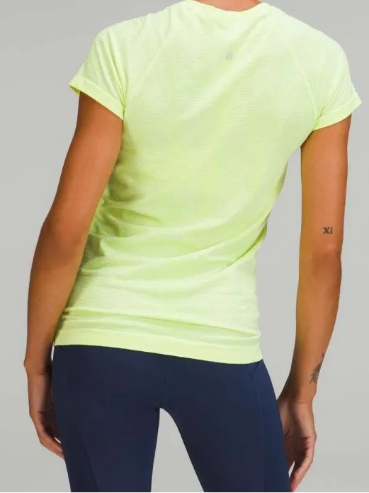 lululemon athletica NWT Swiftly Tech SS 2.0 Disorted Noise Neon Lemon Sorbet-10 - Image 12